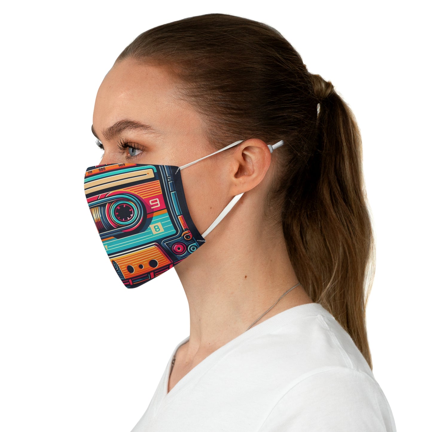 Polyester Face Mask Personalized Protection Adjustable Earloops